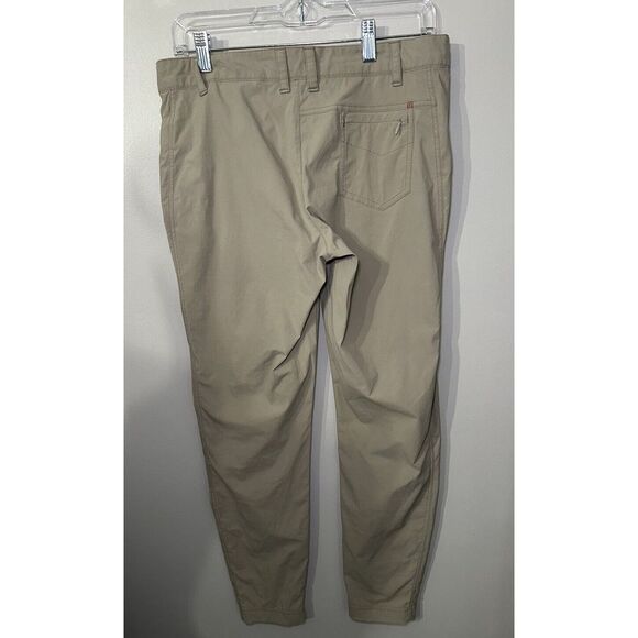 LL Bean Pants Womens 8 Reg‎ Tan Nylon Tapered Leg Outdoors Slacks - Picture 2 of 11